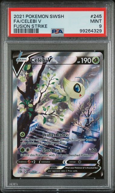 Celebi V #245/264 (PSA 9, Fusion Strike)