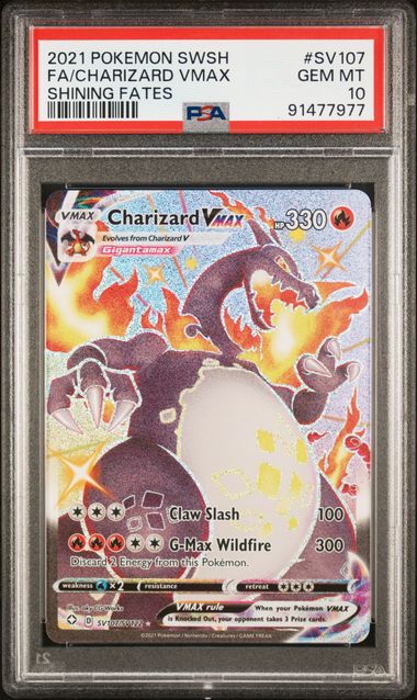 Charizard VMAX #SV107/SV122 (PSA 10, Shining Fates)
