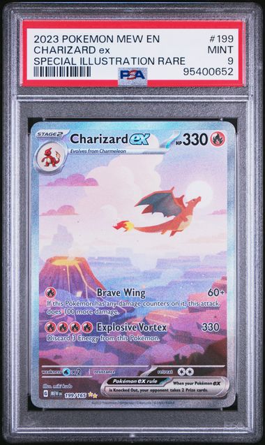 Charizard ex SIR #199/165 (PSA 9, MEW EN 151)