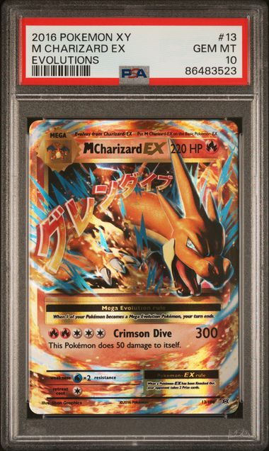 M Charizard EX #13/108 (PSA 10, XY Evolutions)