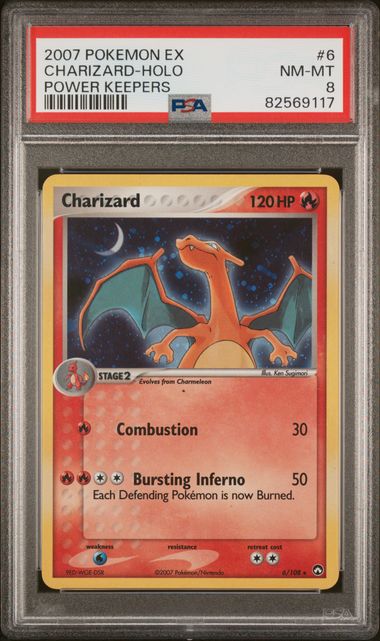 Charizard Holo #6/108 (PSA 8- NM-MT, Power Keepers)