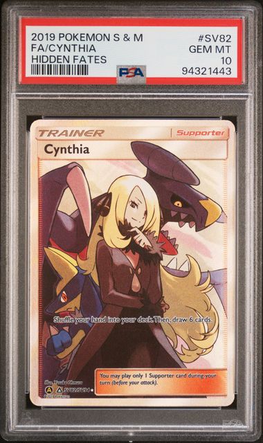 Cynthia #SV82/SV94 (PSA 10, Hidden Fates)