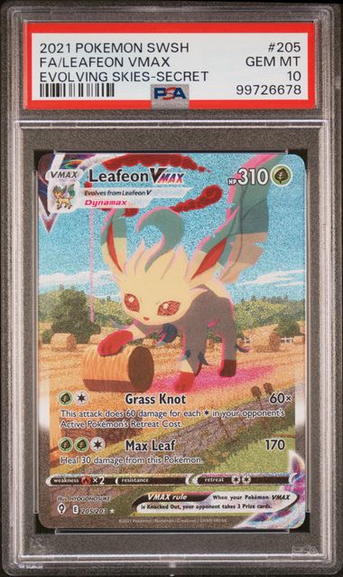 Leafeon VMAX #205/203 (PSA 10, Evolving Skies)