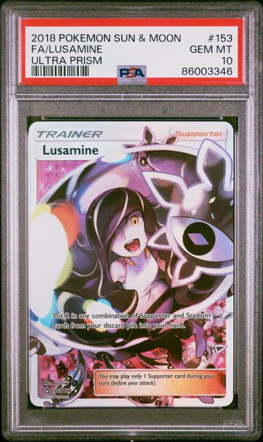 Lusamine #153/156 (PSA 10, S&M Ultra Prism)