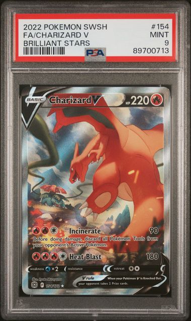 Charizard V #154/172 (PSA 9, Brilliant Stars)