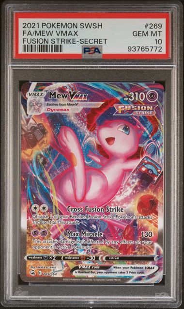 Mew VMAX #269/264 (PSA 10, Fusion Strike)