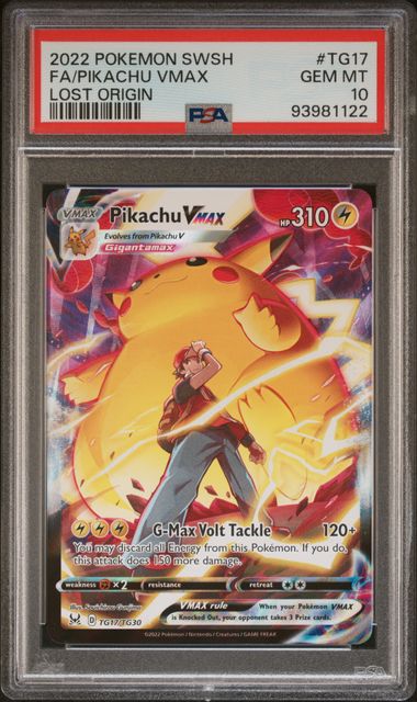 Pikachu VMAX #TG17/TG30 (PSA 10, Lost Origin)