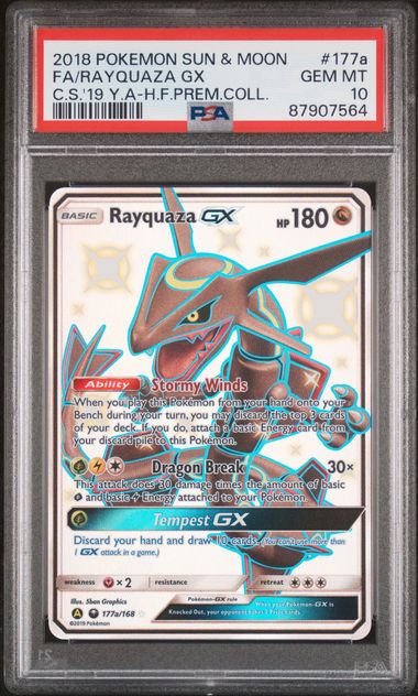 Rayquaza GX #177a/168 (PSA 10, Celestial Storm)