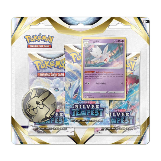 Silver Tempest 3 Booster Packs, Coin & Togetic Promo Card