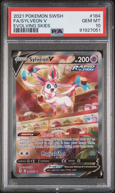 Sylveon V #184/203 (PSA 10, Evolving Skies)